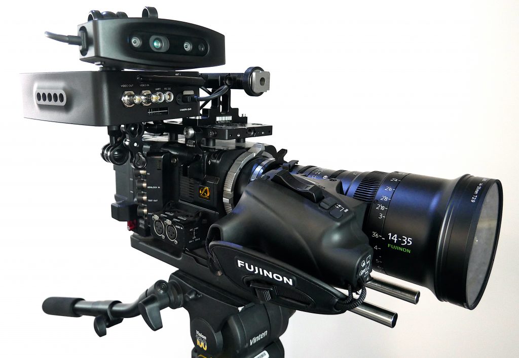 Ncam’s Mk2 hardware mounted on a Fujinon camera.